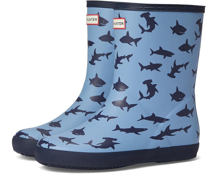

Ботинки Hunter Kids First Classic Boots, цвет Medium Blue Shark Multi