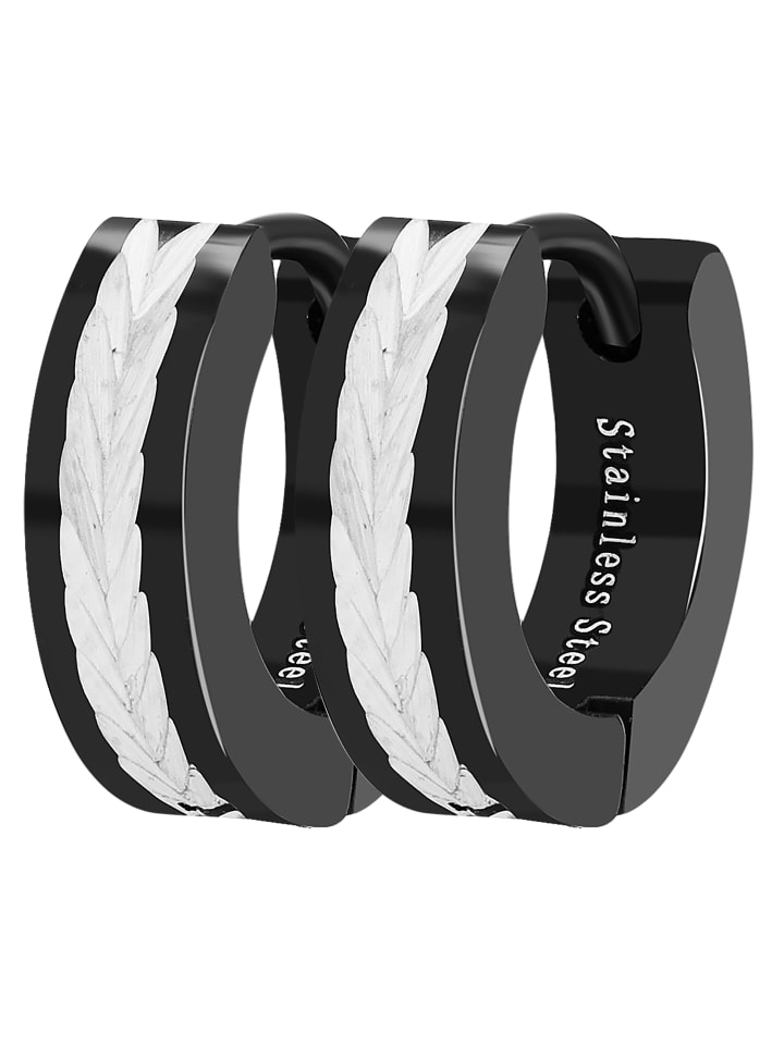 

Adeliás Серьги унисекс - серьги-кольца из нержавеющей стали черного цвета