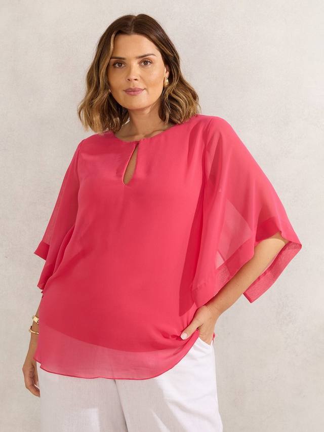 

Топ с завышенной талией и рукавами-фонариками Live Unlimited, Coral