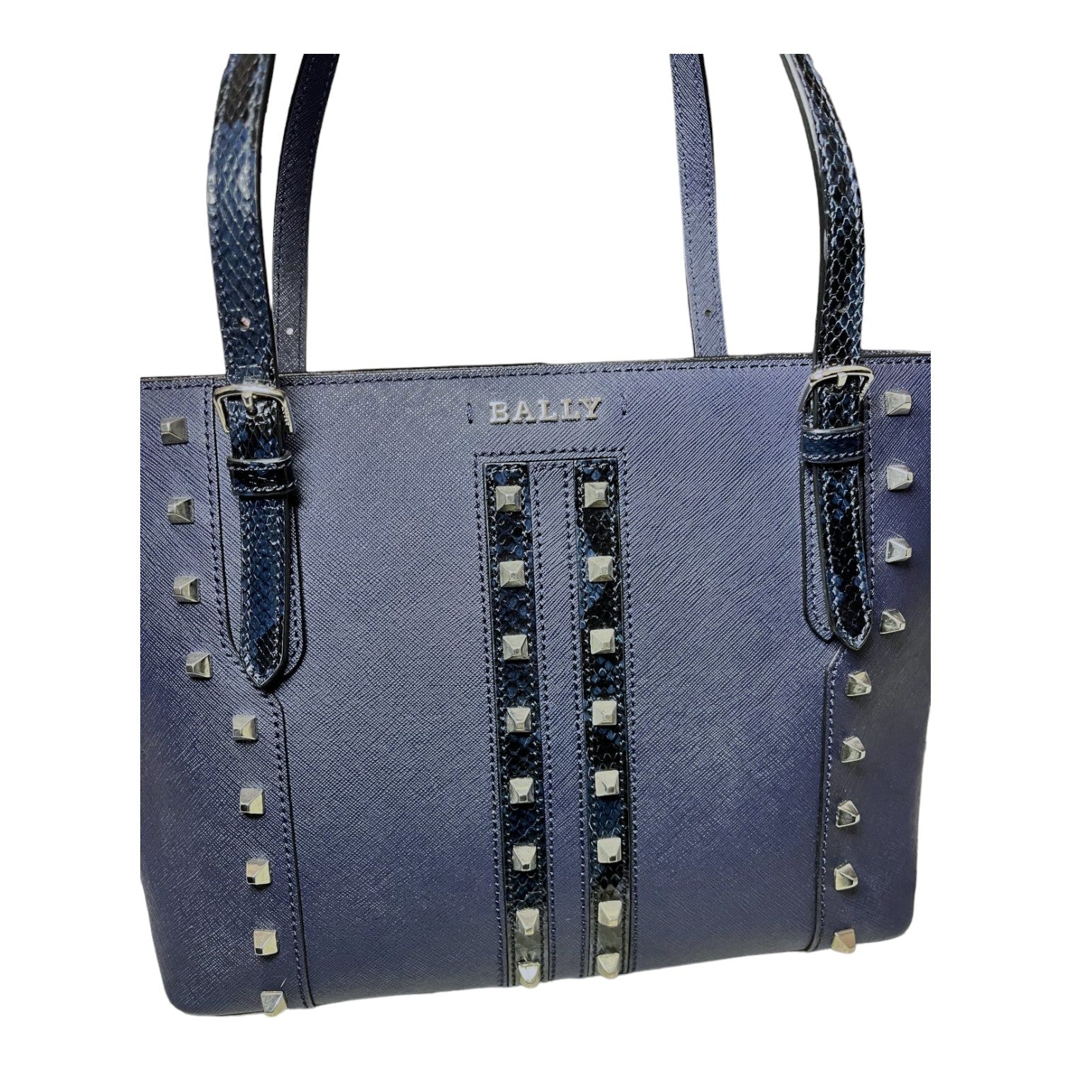 

Женская сумка-тоут Bally Supra 6219158 из зернистой синей кожи