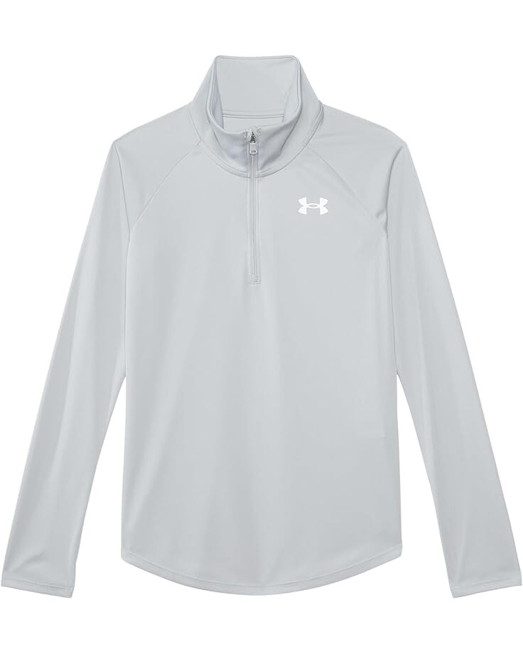 

Толстовка Under Armour Kids Tech Graphic 1/2 Zip, цвет Mod Gray Light Heather/Metallic Silver