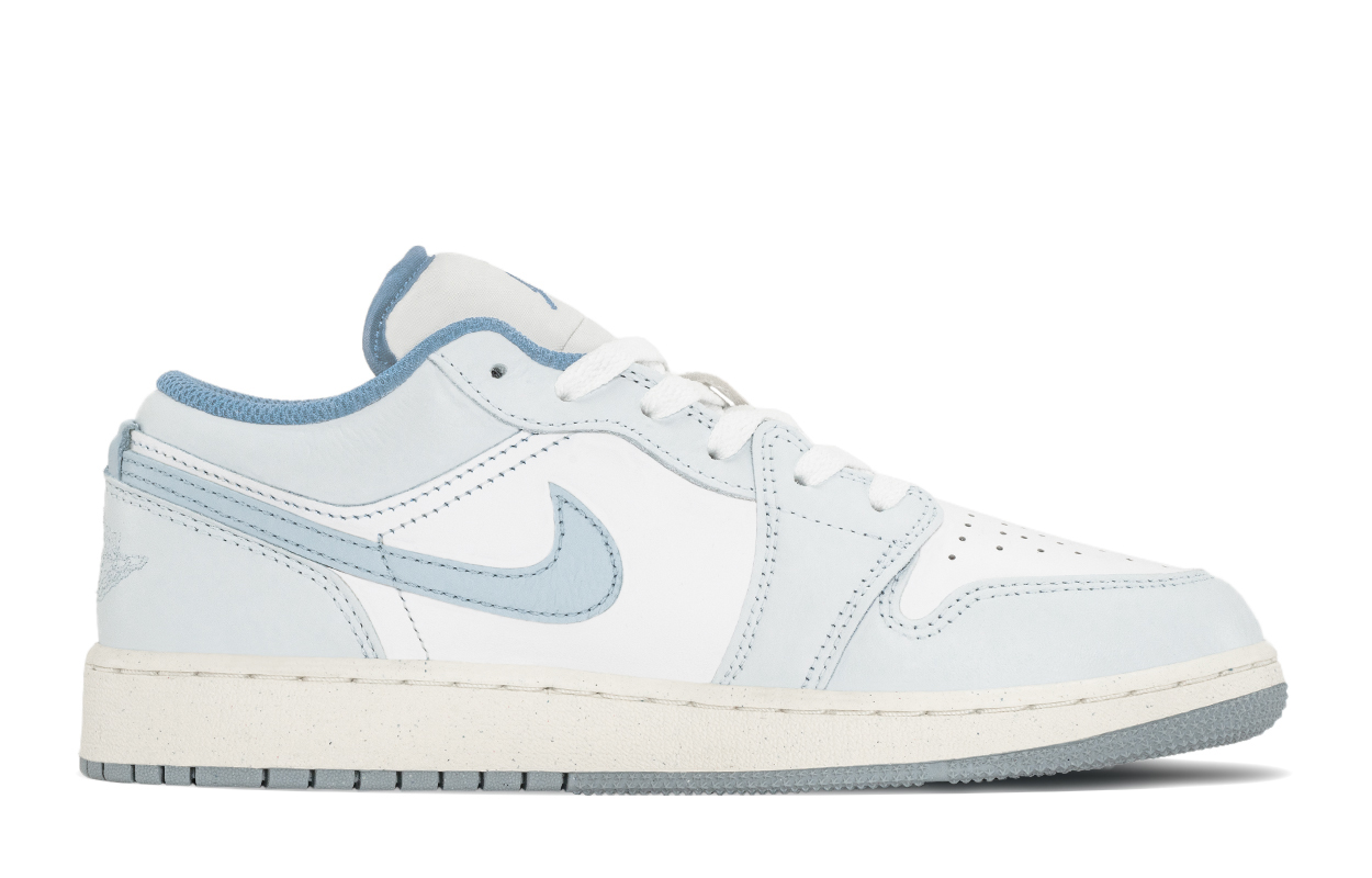 Air 1 нескользящие низкие детские баскетбольные кроссовки blue white для подростков Jordan, синий белый — фото 3