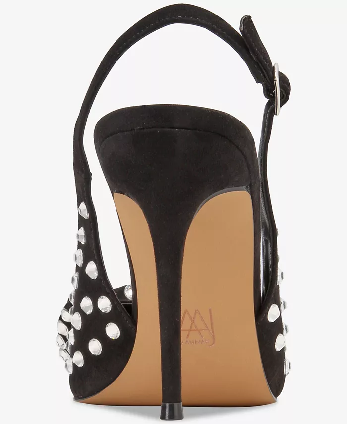 Женские туфли-лодочки Gemma Bow Slingback Aaj By Aminah, серебро — фото 3