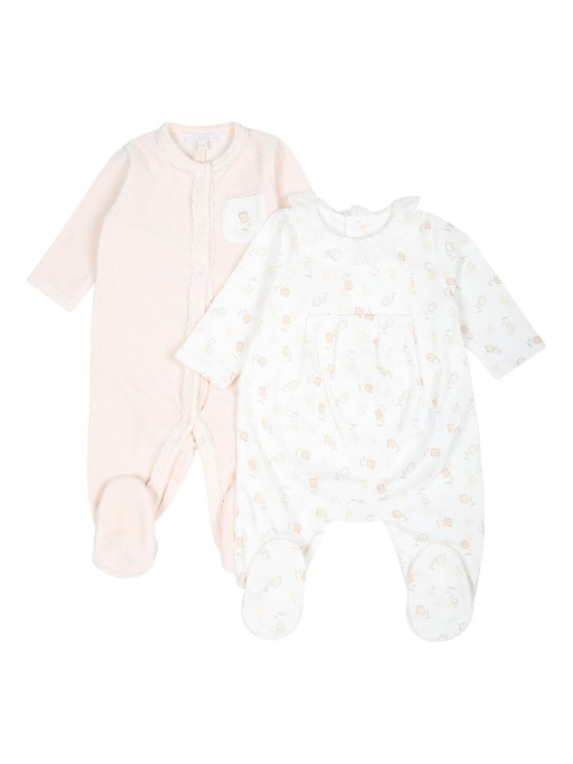 

Chloé Kids боди из органического хлопка (набор из двух), белый