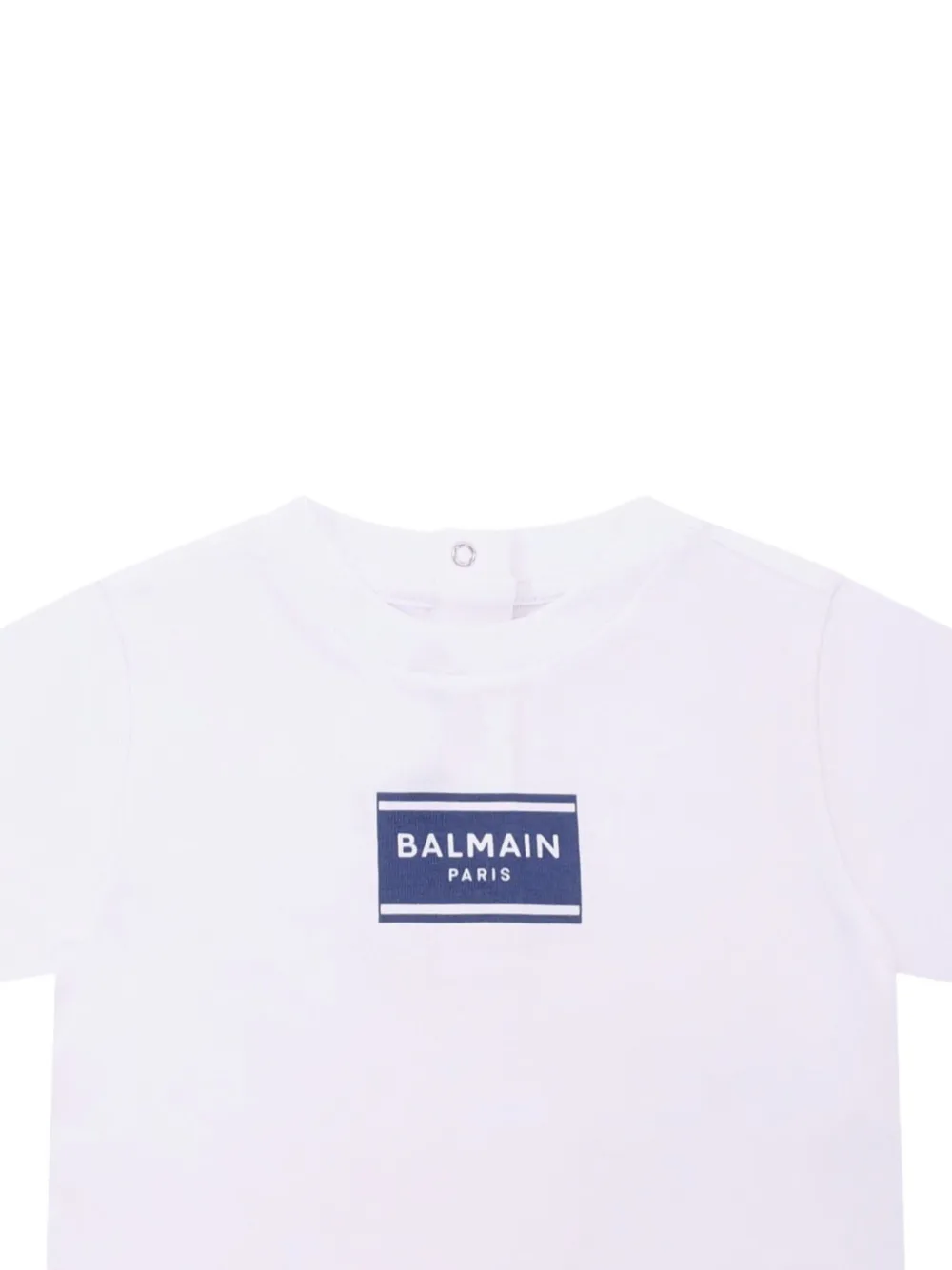 Футболка с короткими рукавами и принтом-логотипом Balmain Kids, белый — фото 3