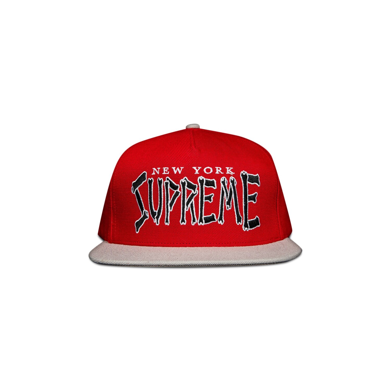

Пятипанельный логотип Supreme Bones, красный