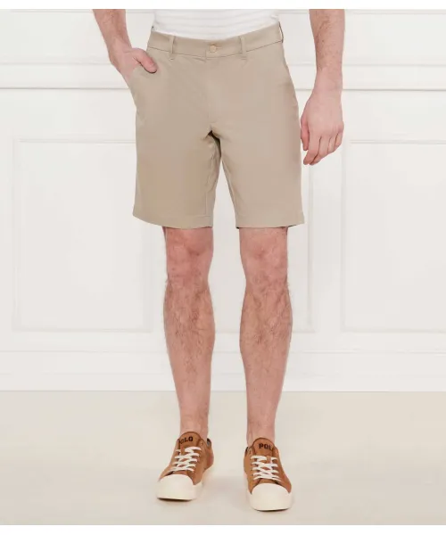 

Сатиновые шорты Slim fit Calvin Klein, бежевый