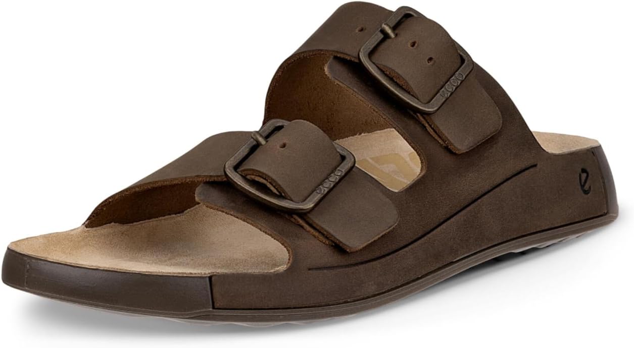 

Мужские сандалии ECCO Cozmo с двумя ремешками и пряжкой, коричневый