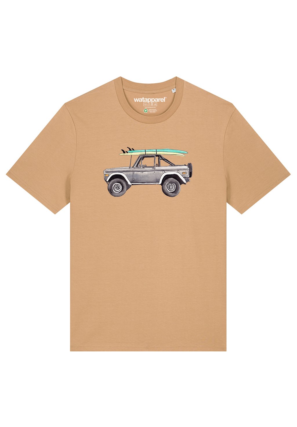 

Футболка с принтом SURF PICKUP watapparel, бежевый