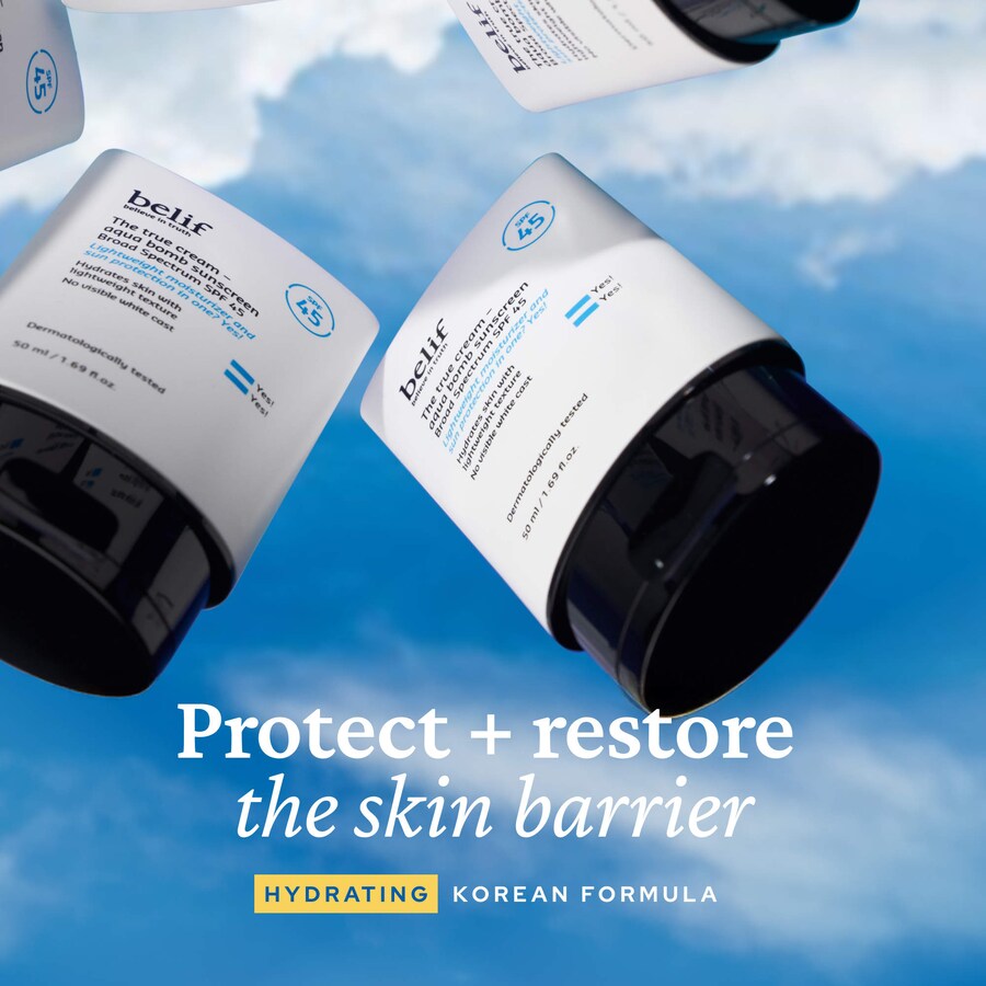 Увлажняющий солнцезащитный крем для лица The True Cream Aqua Bomb SPF 45 (корейский продукт) belif, 1.69 oz /50 mL — фото 2