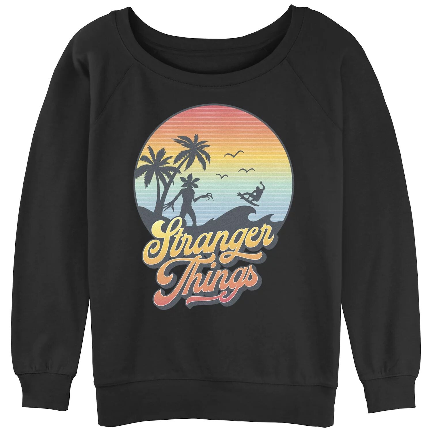 

Толстовка с напуском для подростков Stranger Things Palms Surf Wave Licensed Character