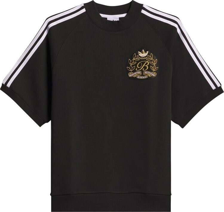 

Футболка adidas x Blondey Crew 'Black/White', черный