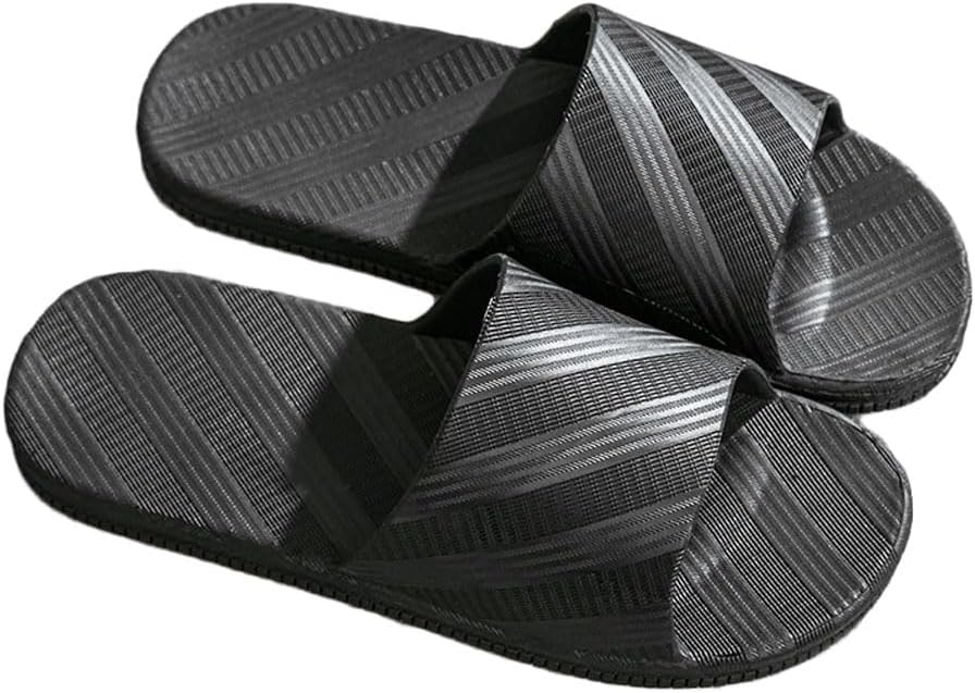 

Сланцы для ванной JadeRich унисекс, классические, противоскользящие, мягкие и удобные, быстро сохнущие, плоские шлепанцы для женщин и мужчин, черный