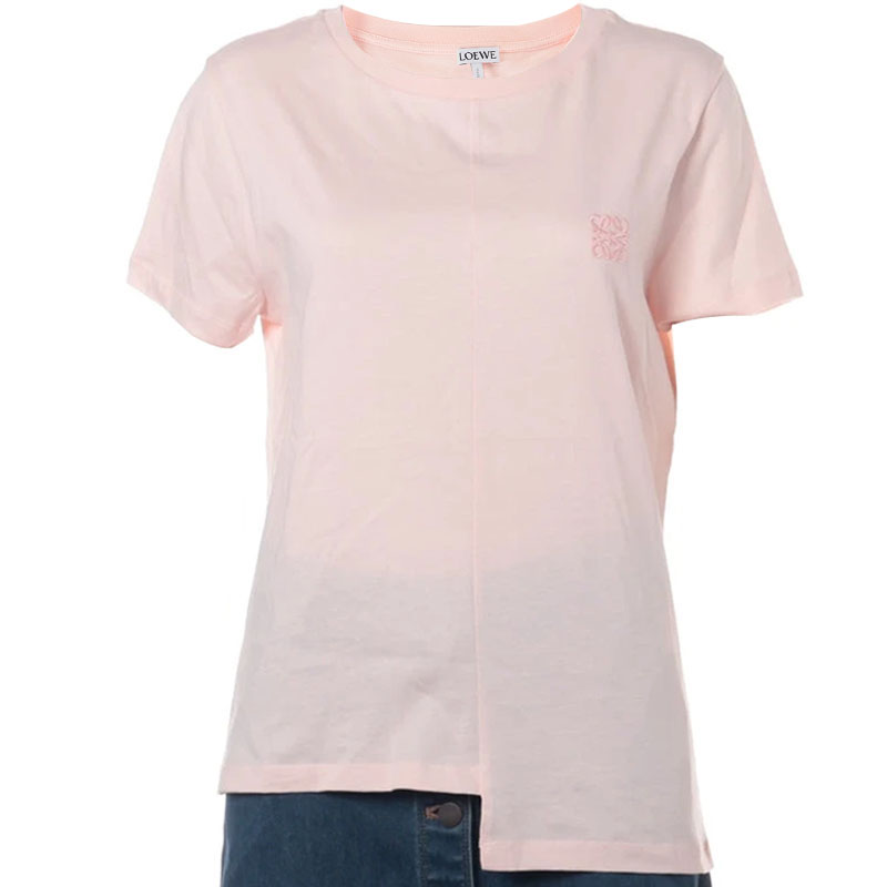 

LOEWE Обычная футболка женская розовая, Розовый, LOEWE Обычная футболка женская розовая