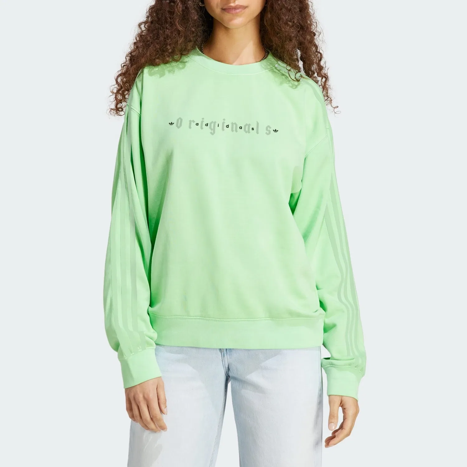 Свитшот женский с круглым вырезом Adidas Originals Honor Mint Green — фото 4