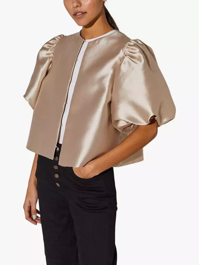 

Топ Malina Cleo Overside Puff Sleeve, цвет soft/beige