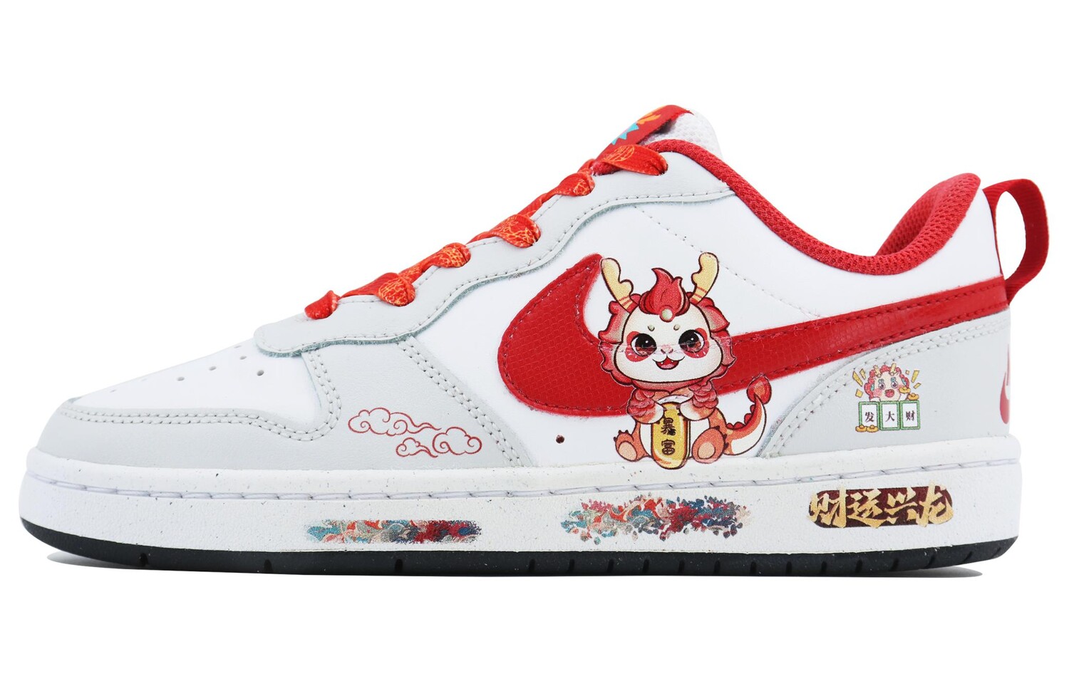 

Кроссовки Nike Court Borough Skateboarding Shoes Women's Low-top Red/white, белый