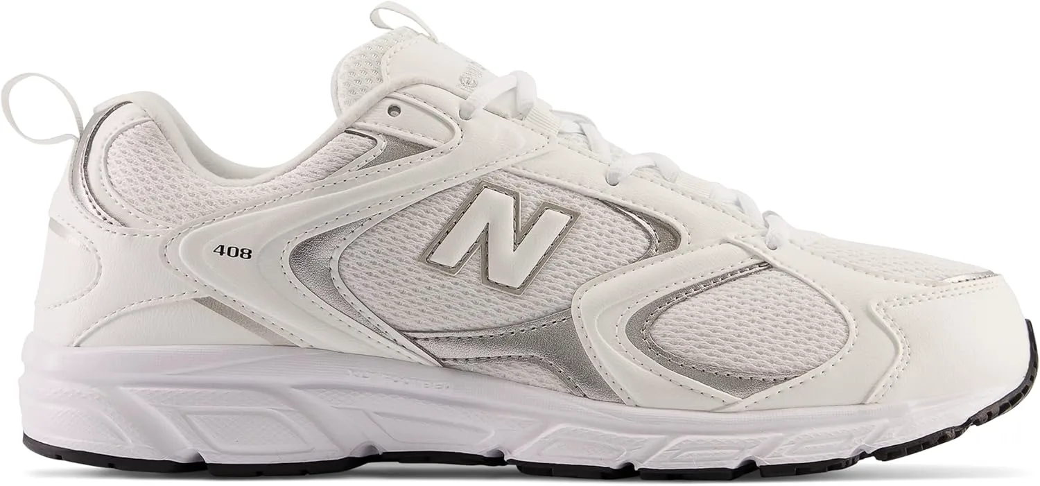 Мужские кроссовки New Balance 408 V1, белый/металлик/черный — фото 3