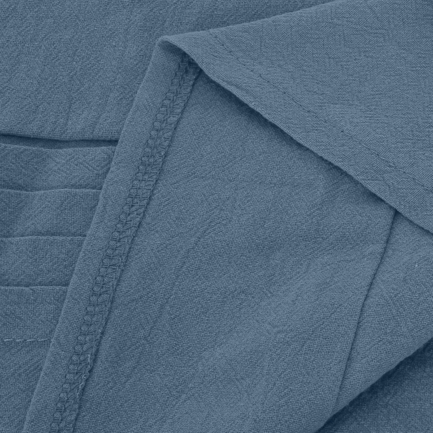 Сарафан для женщин 2025 отпуск plus size без рукавов мини пляжное платье летнее хлопок лен плиссированное повседневное платье Generic, синий — фото 4