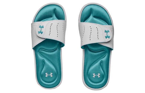 Тапочки ignite 9 slide 'halo grey cosmos' Under Armour, серый — фото 4