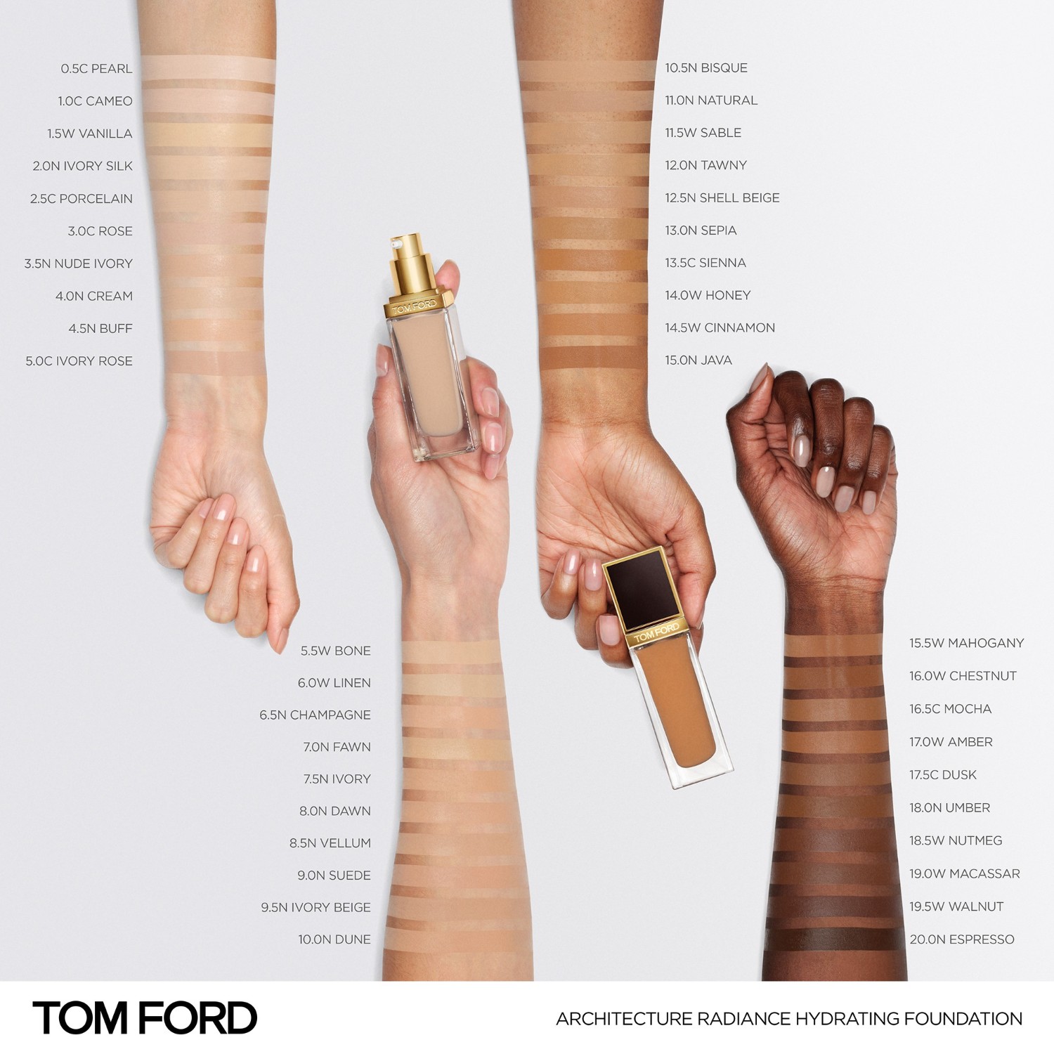 Тональный крем для лица hydrating Tom Ford, porcelain, объем 30 мл — фото 4