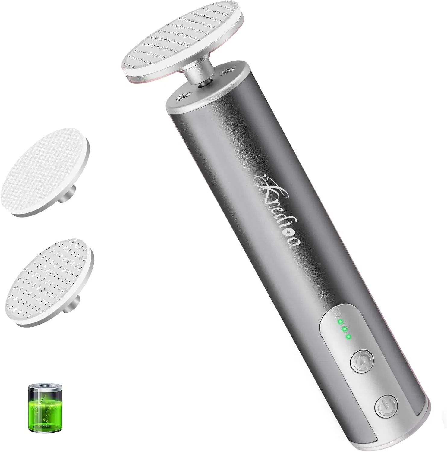 Электрическая пилка для ног Kredioo с наностеклом Kredioo, Wireless Grey