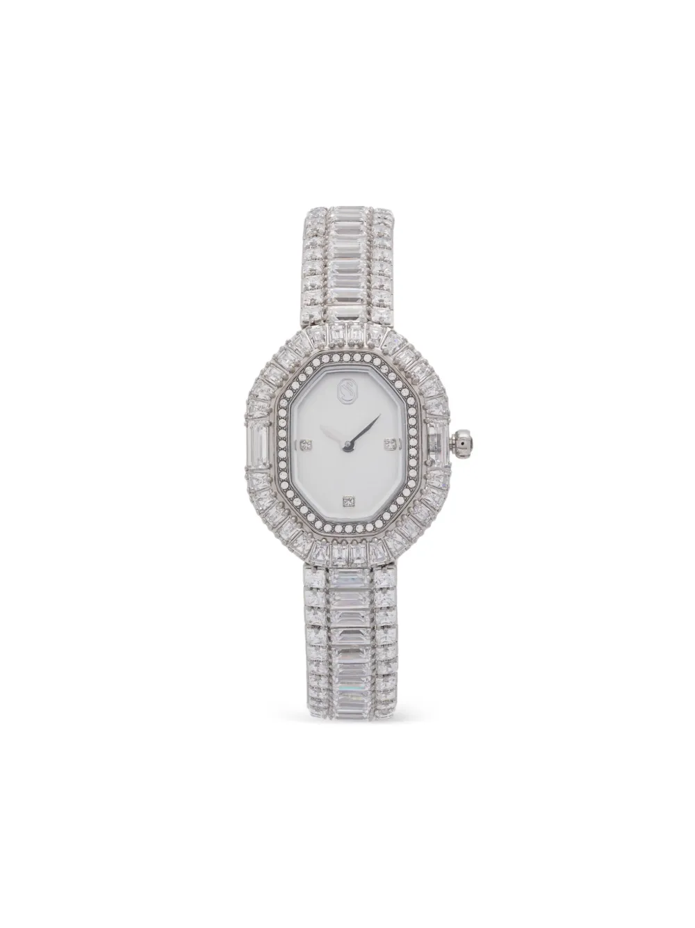 

Часы Crystal Pearl Octagon Baguette 28mm Swarovski, белый