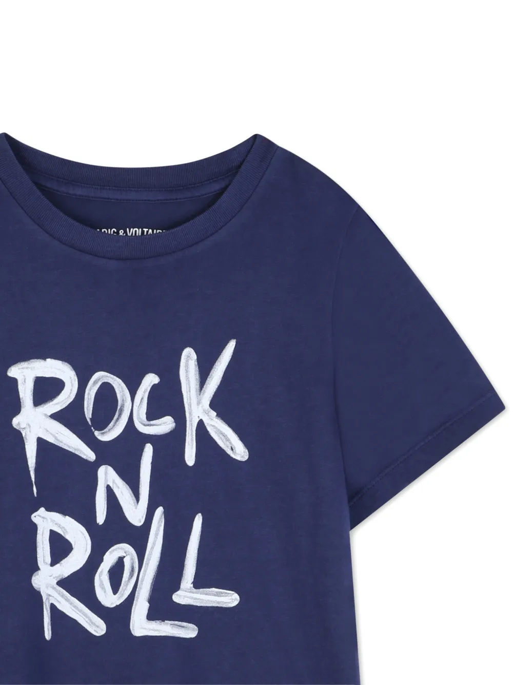Футболка с графическим принтом и круглым вырезом Zadig & Voltaire Kids, синий — фото 3