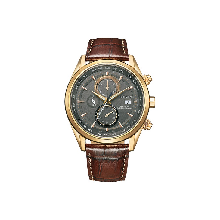 

CITIZEN Часы Ecology Drive Collection Solar Quartz Movement Cow Leather Strap Watch Unisex Gray Dial