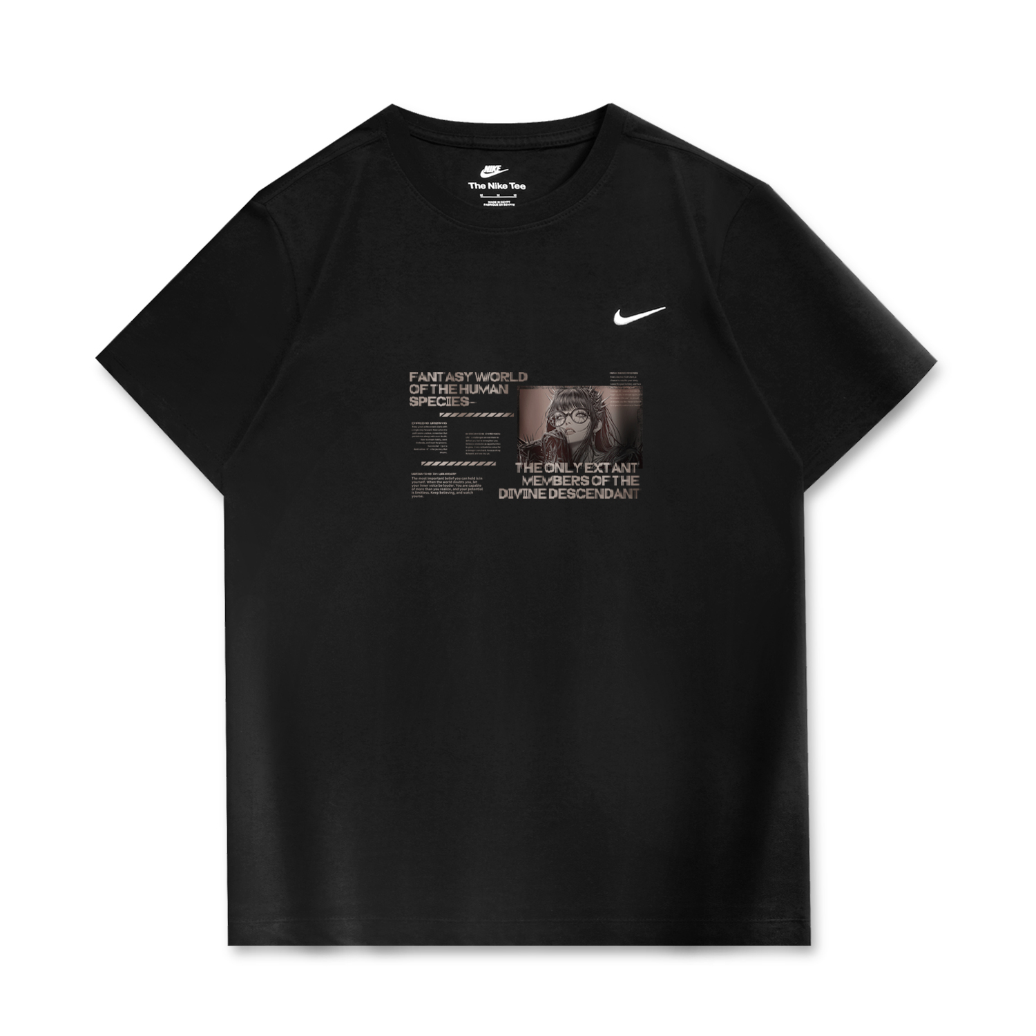 

Nike Спортивная футболка унисекс черная, Черный, Nike Спортивная футболка унисекс черная