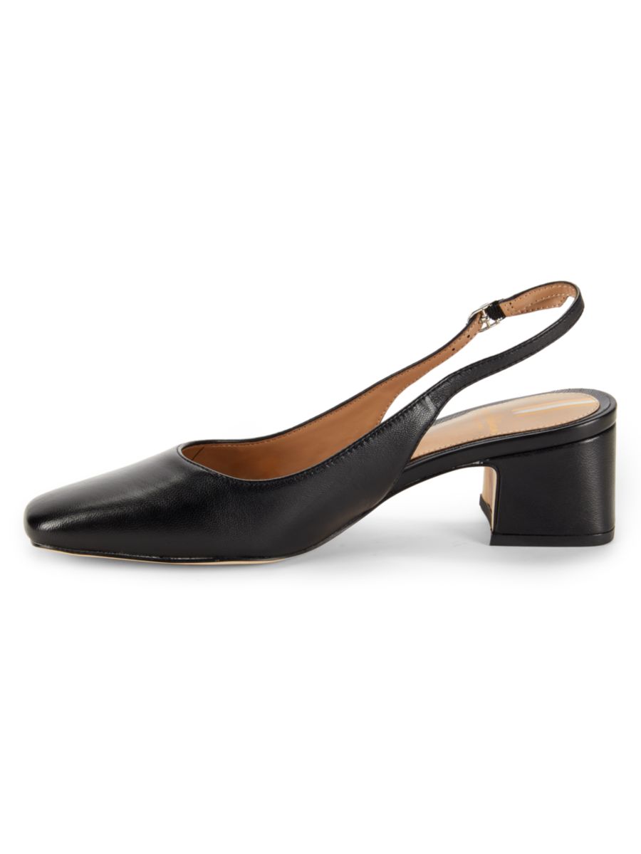 Туфли-лодочки Terra 51MM из кожи с открытой пяткой Sam Edelman, цвет Black Leather — фото 4