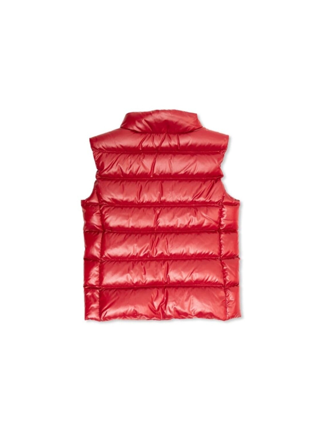 Moncler Enfant дутый жилет с нашивкой-логотипом, красный — фото 2