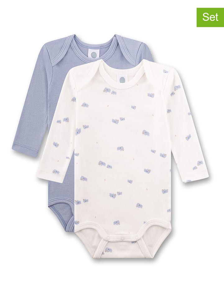 

Sanetta Комплект из 2 боди светло-голубого/белого цвета