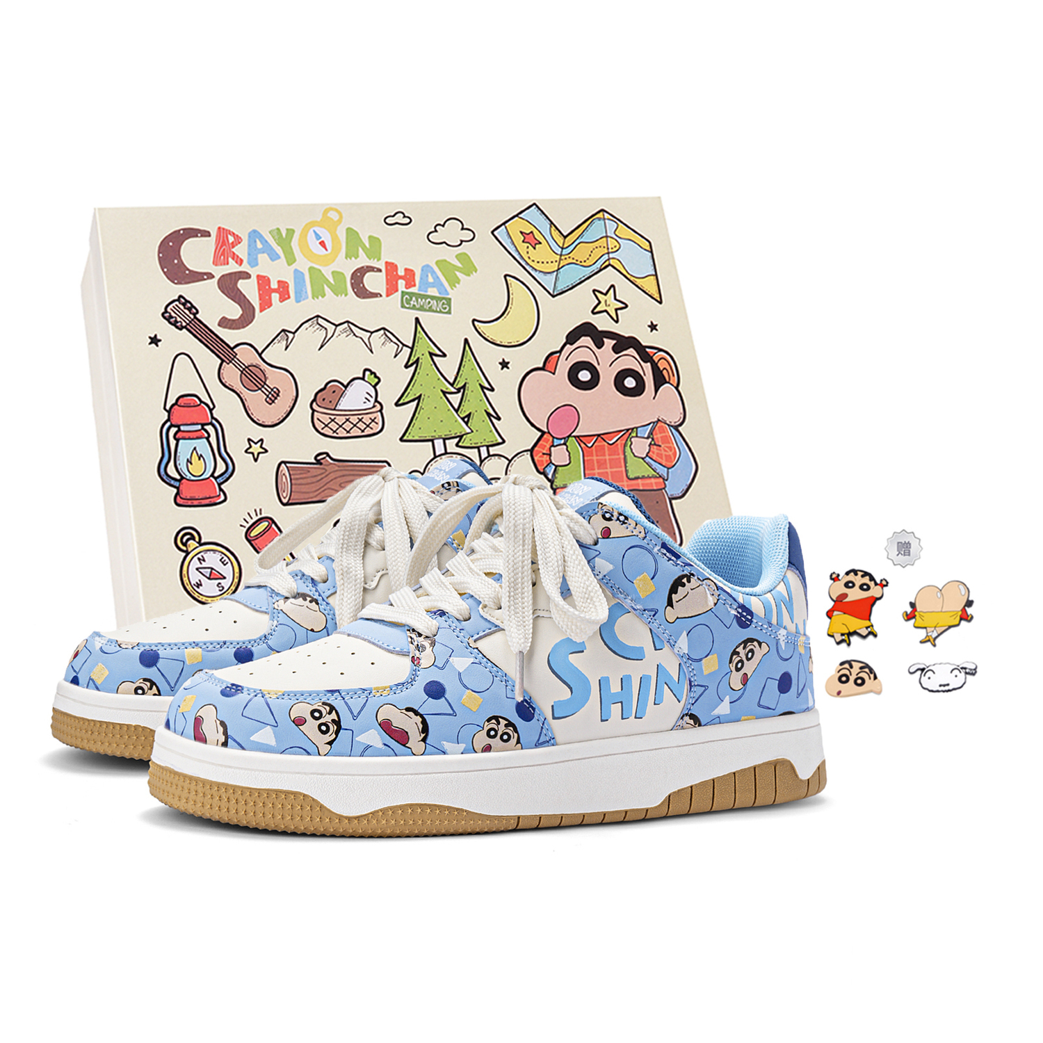 

Crayon Shinchan Низкие скейтерские кроссовки унисекс Klein Blue со случайным шармом для обуви 2 шт, цвет Klein Blue+Random Shoe Charm 2 Pcs