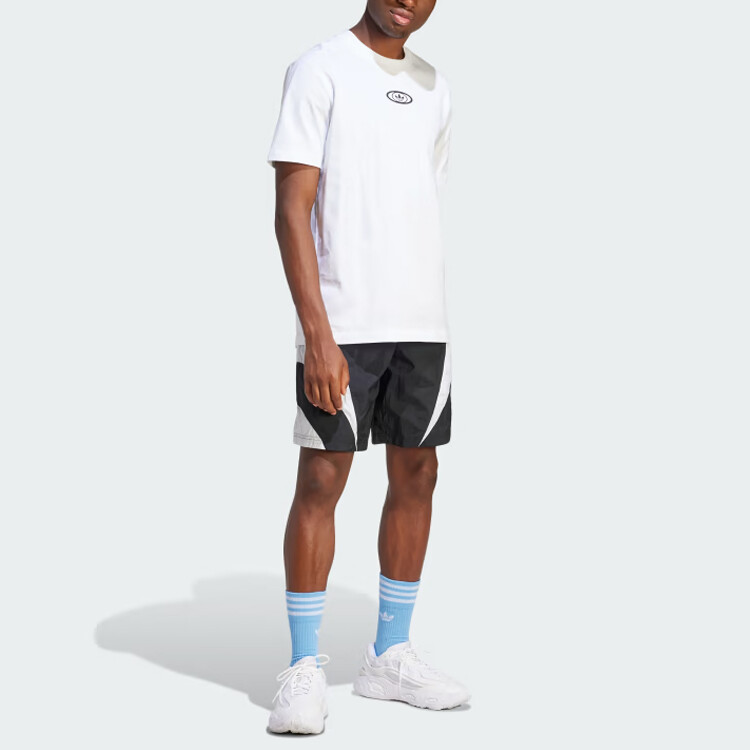 Повседневные шорты мужские черные/белые Adidas, черный/белый — фото 4