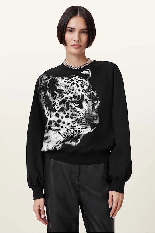 

Хлопковая толстовка KIARA CYGNET Allsaints, черный