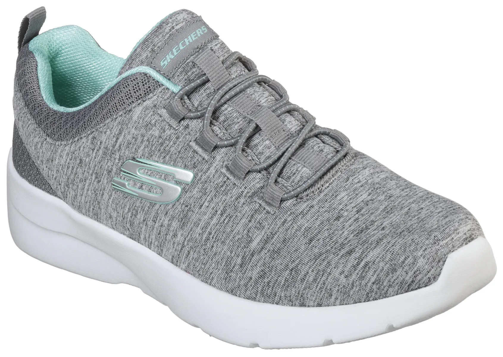 Слипоны Skechers "DYNAMIGHT 2.0-IN A FLASH", тапочки, повседневная обувь, удобная обувь, подходящая для машинной стирки, цвет Grau-Mint