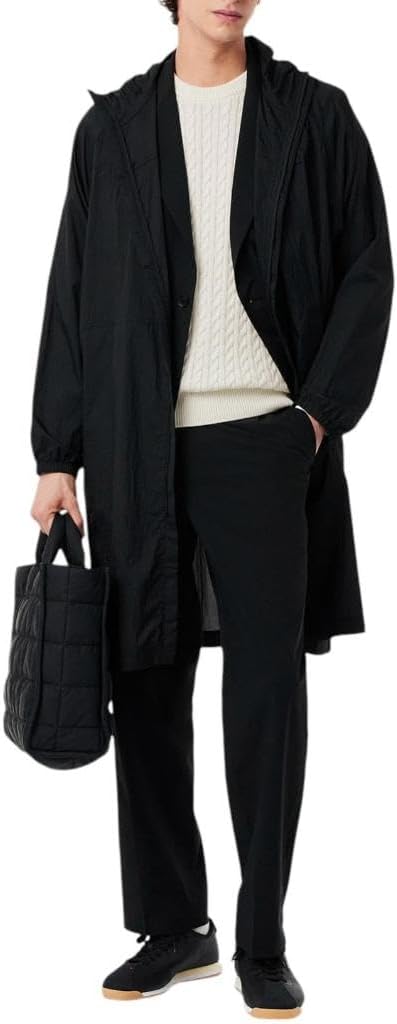 Свитер Lacoste мужской, Regular Fit, с круглым вырезом, длинным рукавом и косой вязкой, белый/зеленый — фото 4