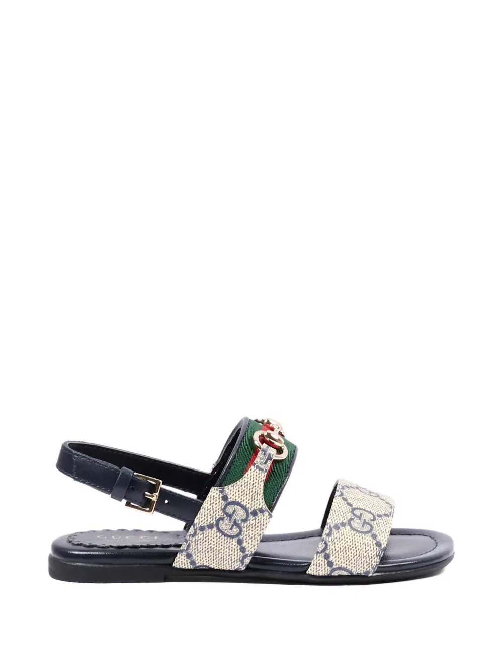 Кожаные сандалии с цепочкой GG Gucci Kids, нейтральный — фото 2