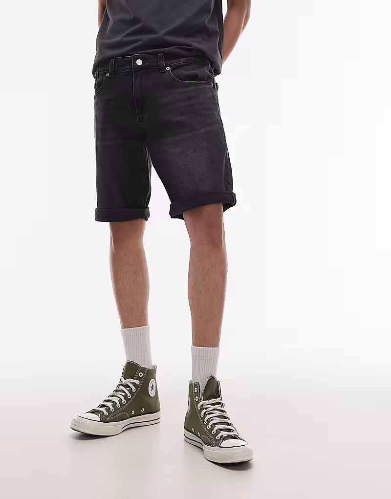 

Узкие джинсовые шорты Tommy Jeans Ronnie roll up черного цвета