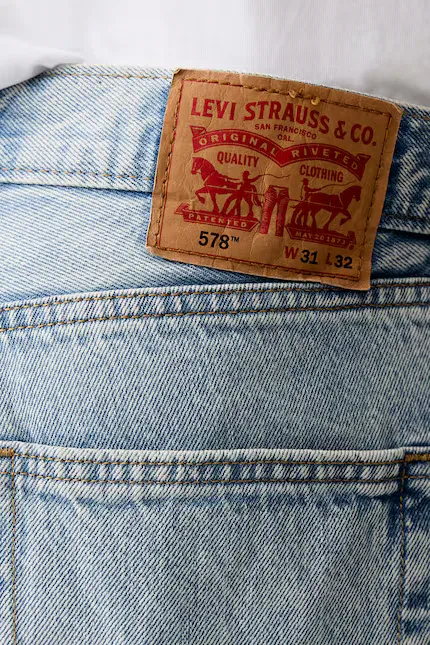 Джинсы свободные 578 багги Levi's, синий — фото 4