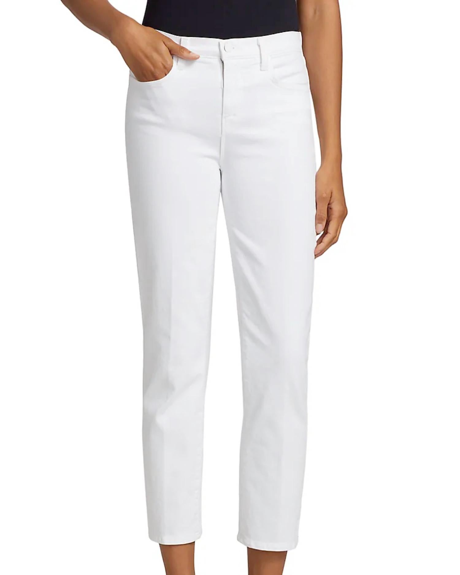 

Джинсы Alexia Crop Denim в цвете Blanc L'Agence