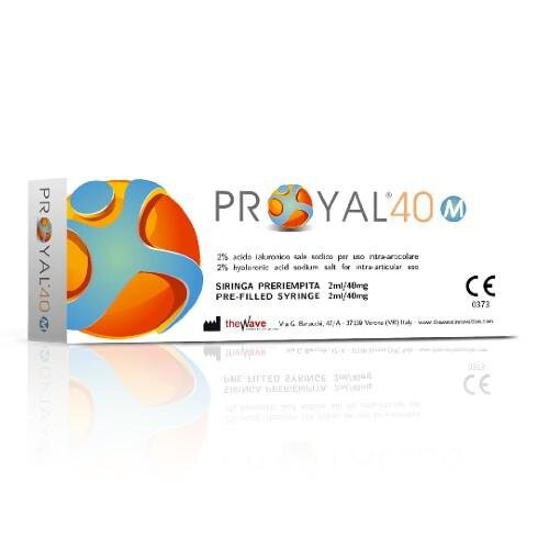 

Proyal, 40 М, 2% гель внутрисуставной, 1 предварительно наполненный шприц (40мг/2мл)