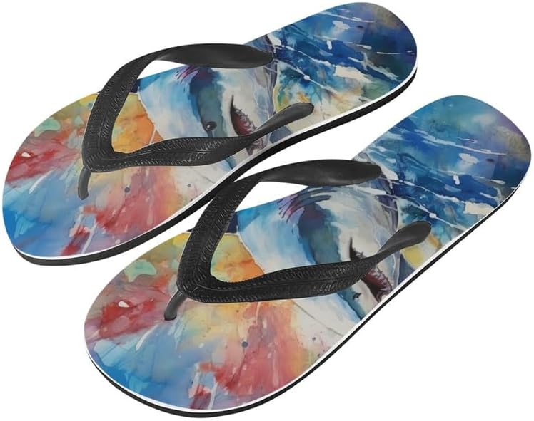

Женские плетеные шлепанцы Tribal с клубникой Koi, унисекс, мягкие тапочки, радужные пляжные летние повседневные шлепанцы для ванной Semiouray, Watercolor Shark Oil Painting