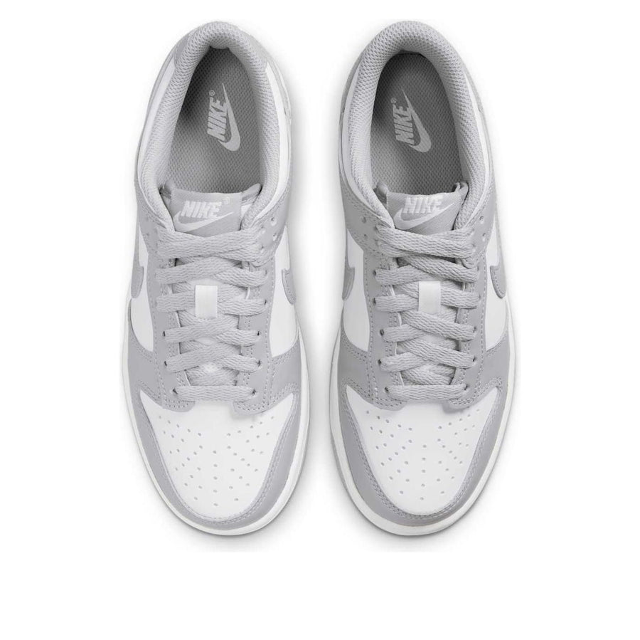 Кроссовки (GS) Nike Dunk Low 'White Light Smoke Grey', белый — фото 4