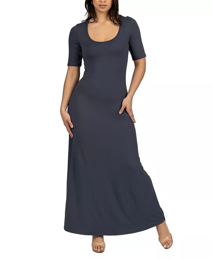 

Женское повседневное макси-платье 24seven Comfort Apparel, серый