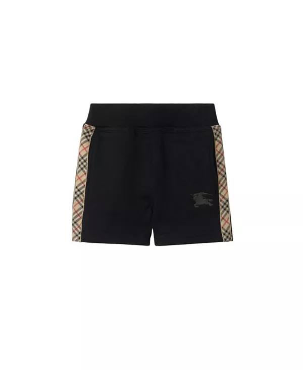 

Хлопковые шорты унисекс в клетку - детские Burberry, черный