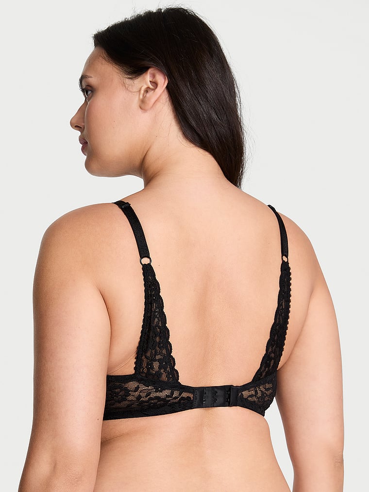 Бюстгальтер Victoria'S Secret Sexy Tee Wireless Push-Up, черный/гладкий — фото 3