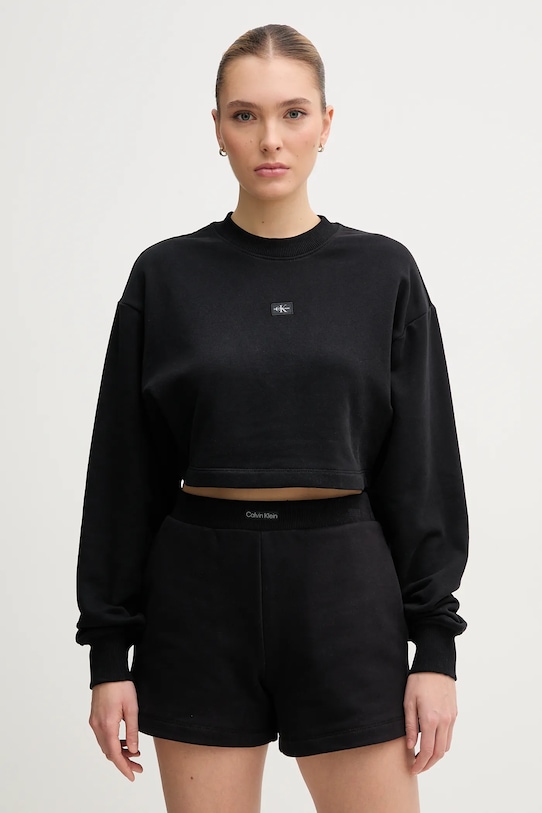 

Хлопковая толстовка Calvin Klein Jeans, черный