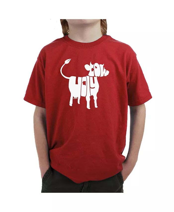 

Футболка Big Boy's Word Art - Holy Cow LA Pop Art, красный